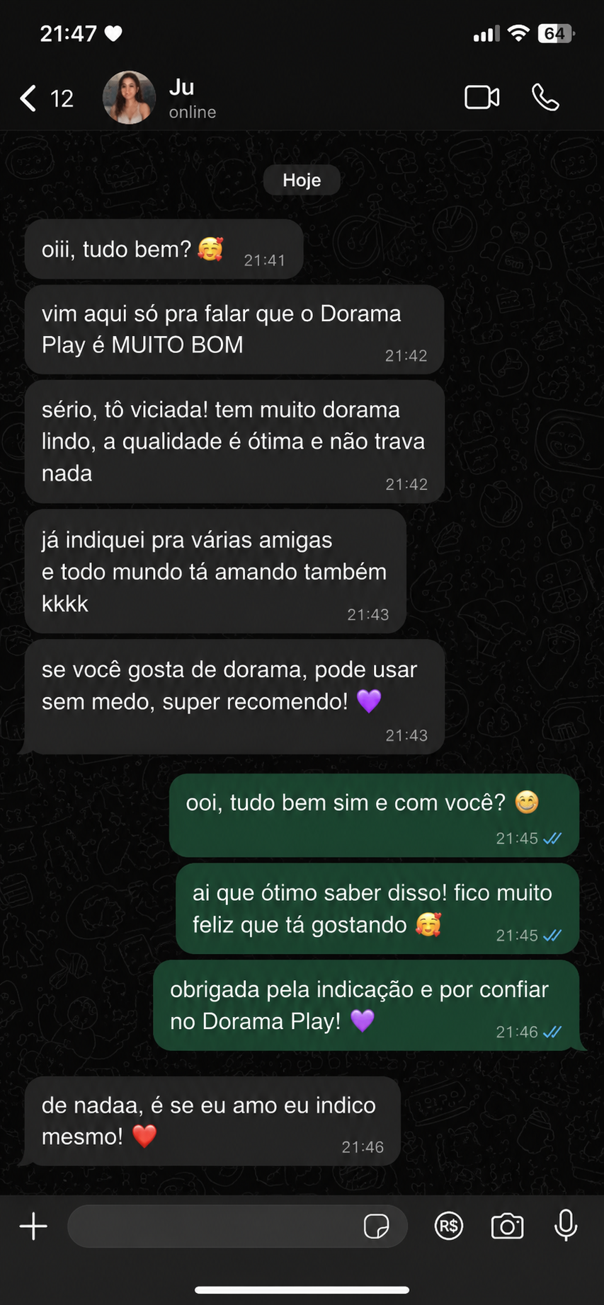 Depoimento de Ju